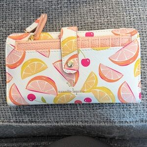 Nanette Lepore Citrus and Cherry Wallet w/Multi-Card insert